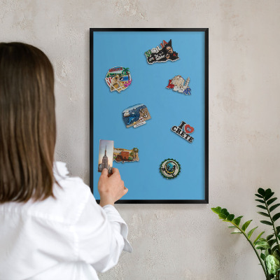 Panou magnetic mural decorativ cadru negru Apă albastră