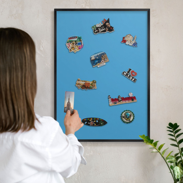 Panou magnetic mural decorativ cadru negru Apă albastră