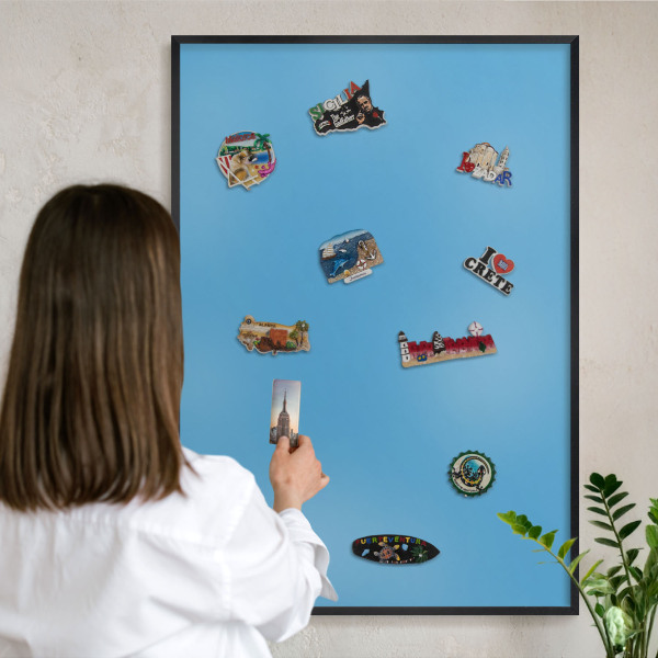 Panou magnetic mural decorativ cadru negru Apă albastră