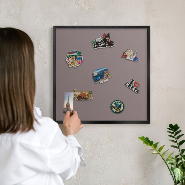 Panou magnetic mural decorativ cadru negru Maro cenușiu