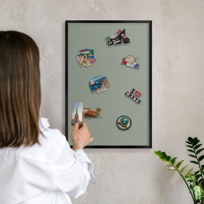 Panou magnetic mural decorativ cadru negru Salvie