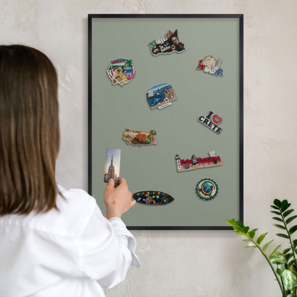 Panou magnetic mural decorativ cadru negru Salvie