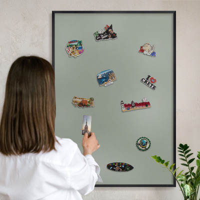 Panou magnetic mural decorativ cadru negru Salvie