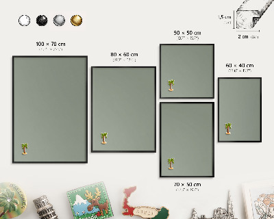 Panou magnetic mural decorativ cadru negru Salvie