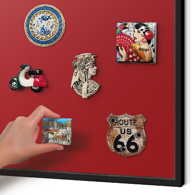 Panou magnetic mural decorativ cadru negru Burgundie deschisă