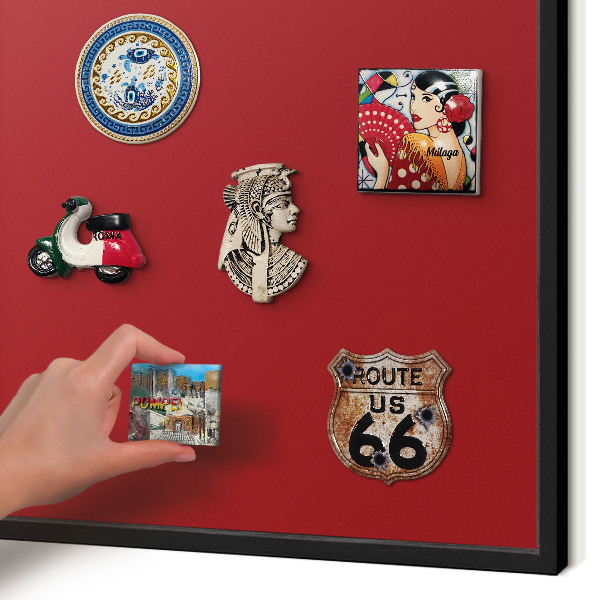 Panou magnetic mural decorativ cadru negru Burgundie deschisă