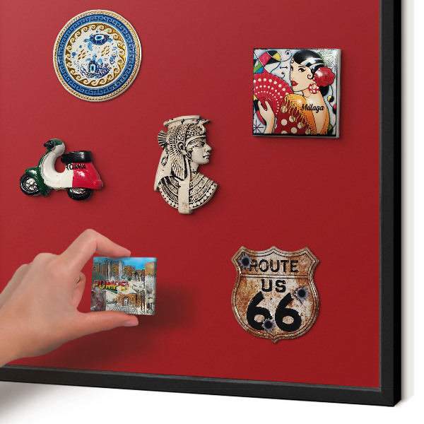 Panou magnetic mural decorativ cadru negru Burgundie deschisă