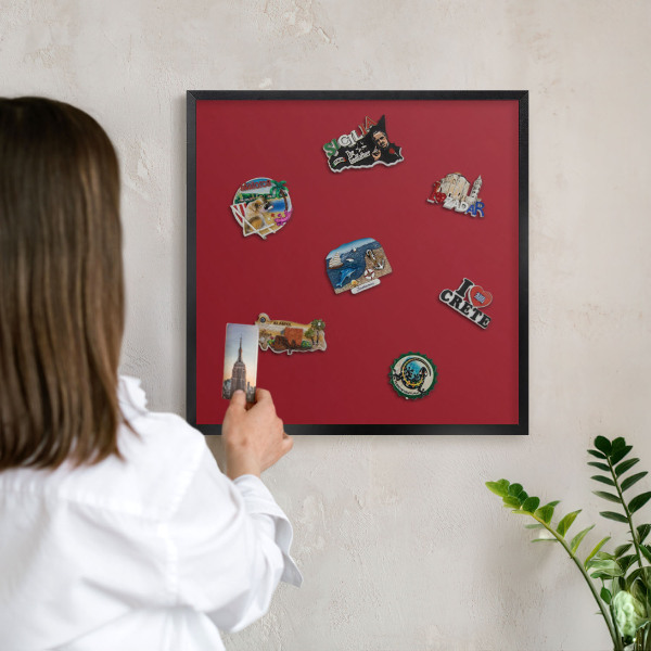 Panou magnetic mural decorativ cadru negru Burgundie deschisă