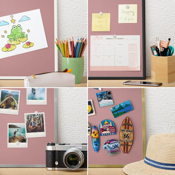 Panou magnetic mural decorativ cadru negru Roz pastelat