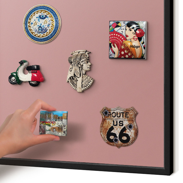 Panou magnetic mural decorativ cadru negru Roz pastelat