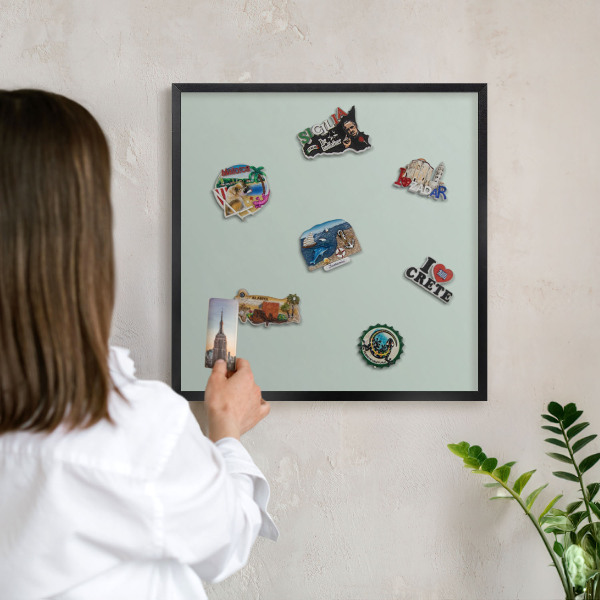 Panou magnetic mural decorativ cadru negru Mentă deschisă