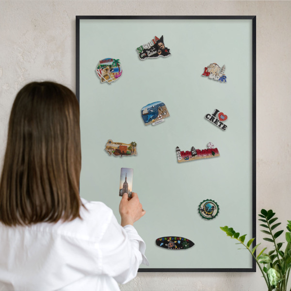 Panou magnetic mural decorativ cadru negru Mentă deschisă