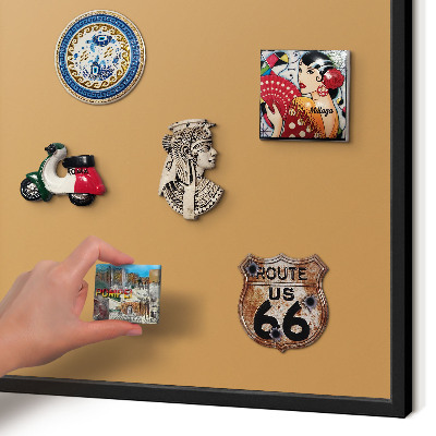 Panou magnetic mural decorativ cadru negru Portocaliu mat
