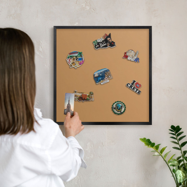 Panou magnetic mural decorativ cadru negru Portocaliu mat