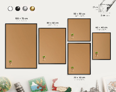 Panou magnetic mural decorativ cadru negru Portocaliu mat