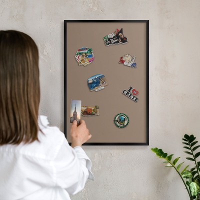 Panou magnetic mural decorativ cadru negru Maro neutru
