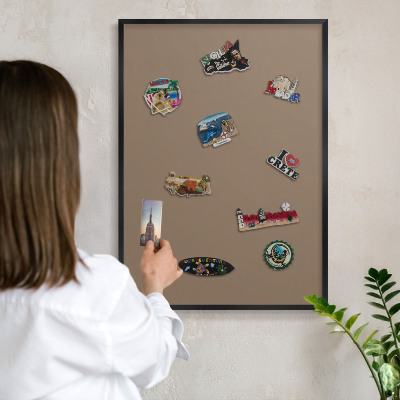 Panou magnetic mural decorativ cadru negru Maro neutru