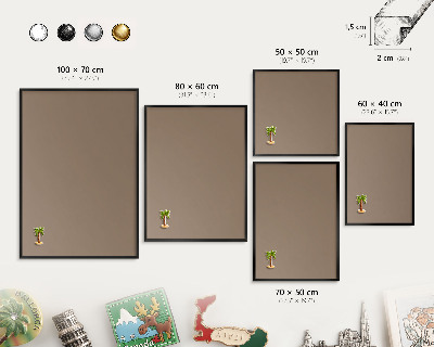 Panou magnetic mural decorativ cadru negru Maro neutru