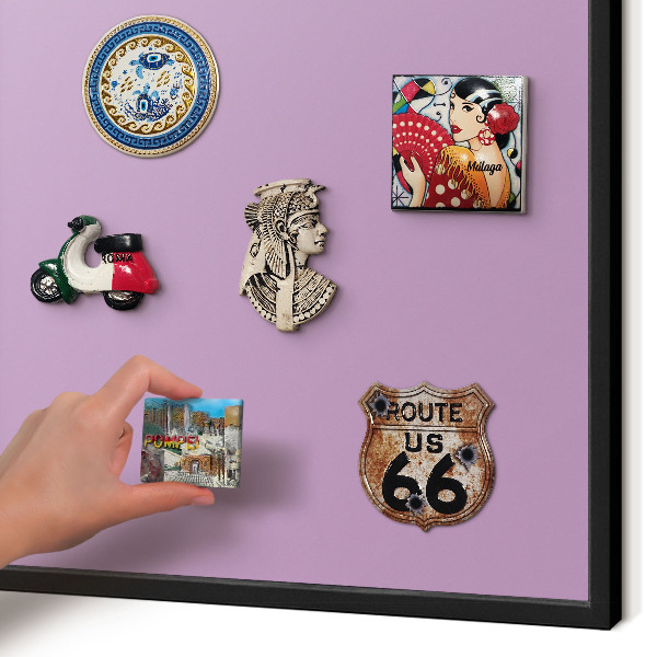 Panou magnetic mural decorativ cadru negru Violet deschis