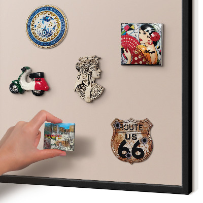 Panou magnetic mural decorativ cadru negru Roz bej