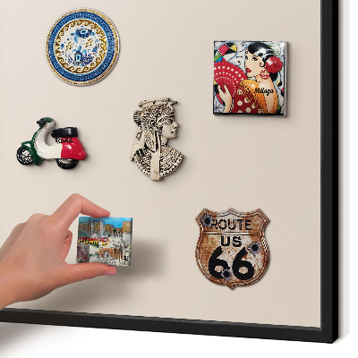 Panou magnetic mural decorativ cadru negru Bej cald