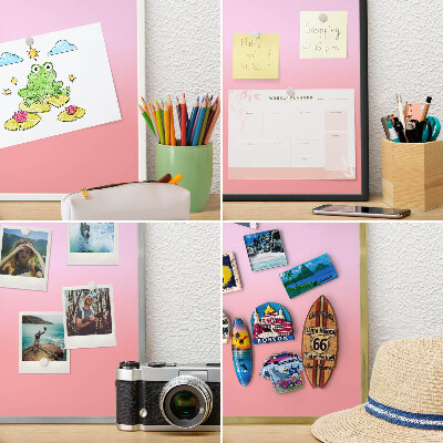 Panou magnetic înrămat pentru magneți de culoare argintie Gradient delicat