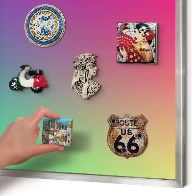 Panou magnetic înrămat pentru magneți de culoare argintie Gradient colorat