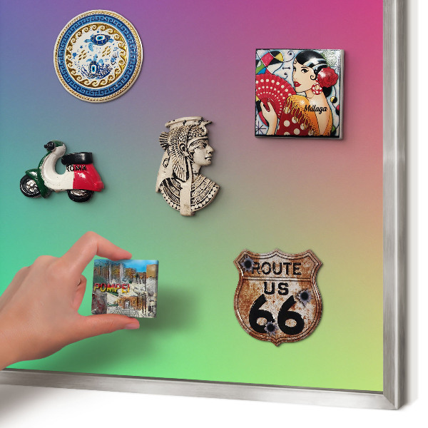 Panou magnetic înrămat pentru magneți de culoare argintie Gradient colorat
