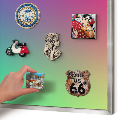 Panou magnetic înrămat pentru magneți de culoare argintie Gradient colorat