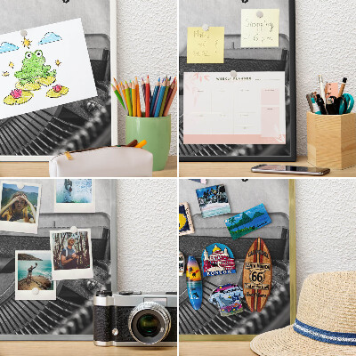 Tablă magnetică pentru magneți din vacanță cadru auriu Mașină de epocă