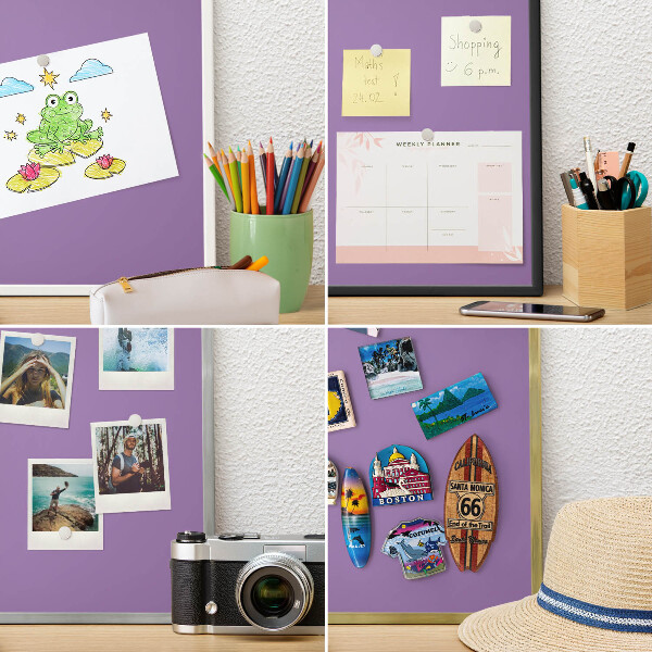 Tablă magnetică pentru magneți din vacanță cadru auriu Violet