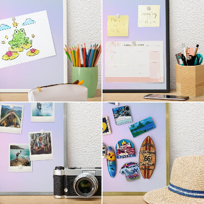Tablă magnetică pentru magneți din vacanță cadru auriu Gradient pastel