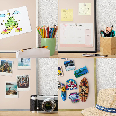 Tablă magnetică pentru magneți din vacanță cadru auriu Bej cald