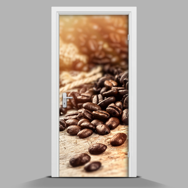Tapet autocolant pentru uși Boabe de cafea