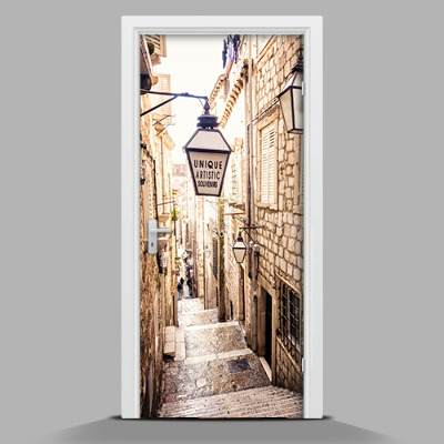 Autocolant de uşă strada Old Town