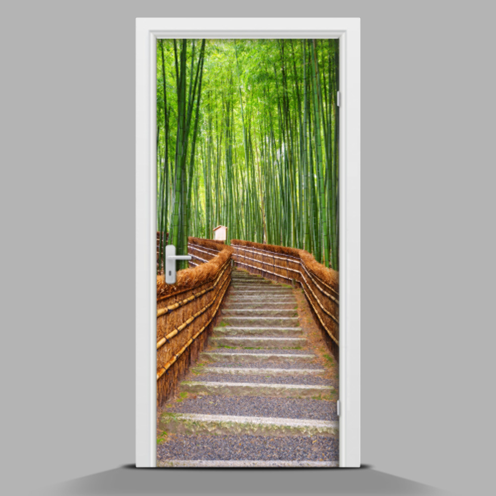Autocolant pentru uși Lane de bambus