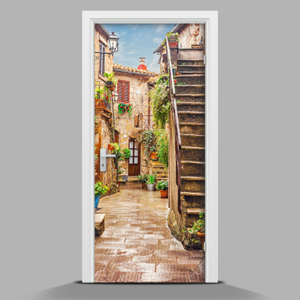 Tapet autocolant pentru uși Lovely stradă din Verona