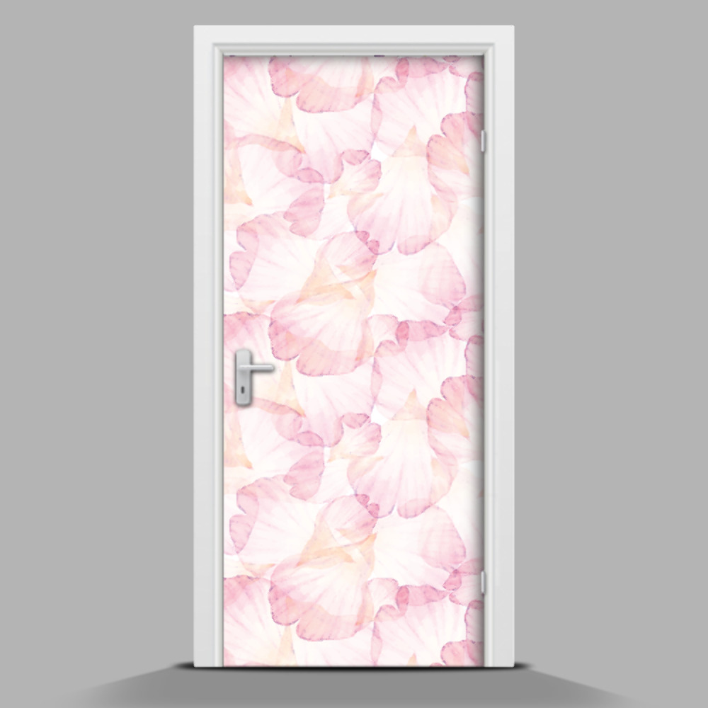 Autocolant pentru uși petale delicate
