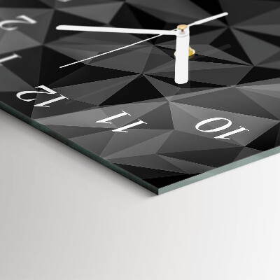 Ceas pătrat de perete din sticlă Model 3D