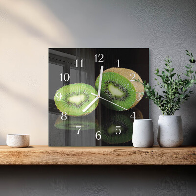 Ceas pătrat de perete din sticlă Kiwi