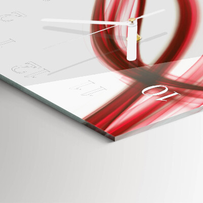 Ceas pătrat de perete din sticlă Linii abstracte