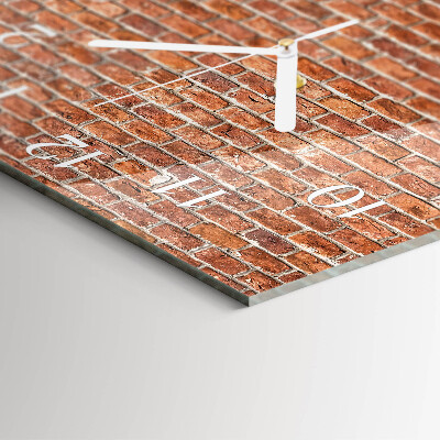 Ceas pătrat de perete din sticlă Cărămidă