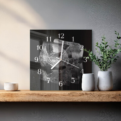 Ceas pătrat de perete din sticlă Cuburi de gheață
