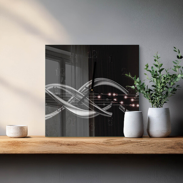 Ceas din sticlă pătrat Abstracție