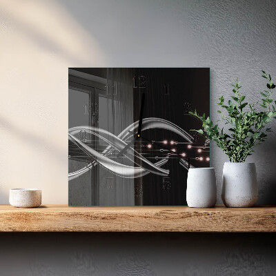 Ceas din sticlă pătrat Abstracție