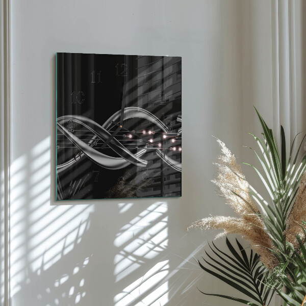 Ceas din sticlă pătrat Abstracție