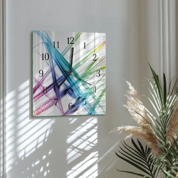 Ceas din sticlă pătrat Abstracție