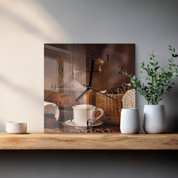Ceas din sticlă pătrat Ceașcă de cafea