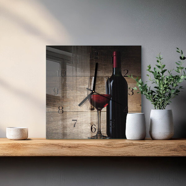 Ceas din sticlă pătrat Vin
