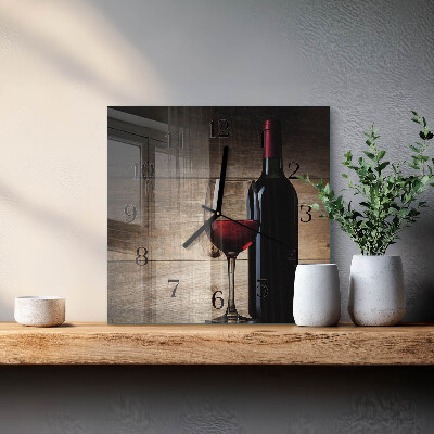Ceas din sticlă pătrat Vin